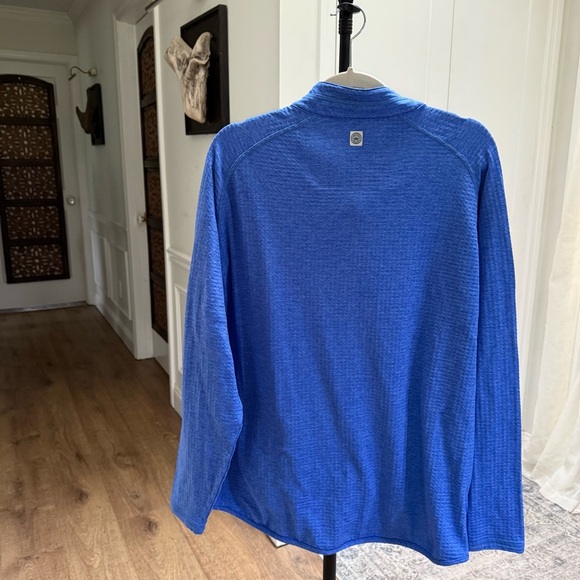 Peter Millar mens XL royal blue quarter zip golf pullover athletic travel wear - Picture 4 of 11